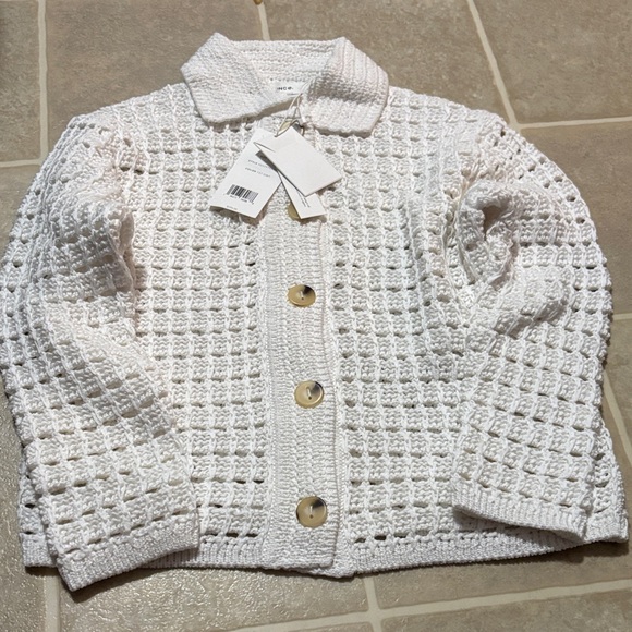 Vince White Open-Knit Cardigan - Picture 7 of 8